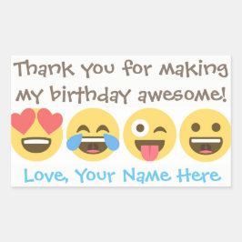 Anpassbare Emoji Danke Stickers - Emoji Gesichter