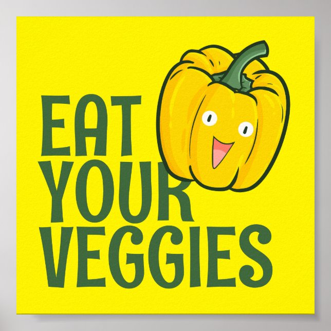 Anpassbare Ernährung Ihre Veggies - Bell Pepper-Ve Poster (Vorne)