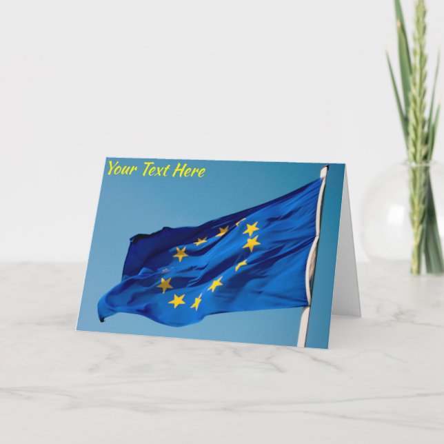 Anpassbare EU-Flagge Karte (Vorderseite)