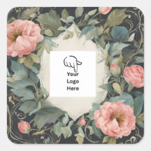 Anpassbare fantastische Blumen-Logo-Aufkleber