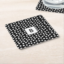 Anpassbare Farben Polka-Punkte-Monogramm