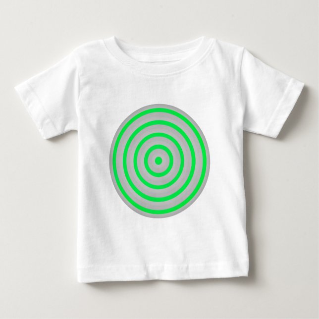 Anpassbare Farbkonzentrische Circle-Design Baby T-shirt (Vorderseite)