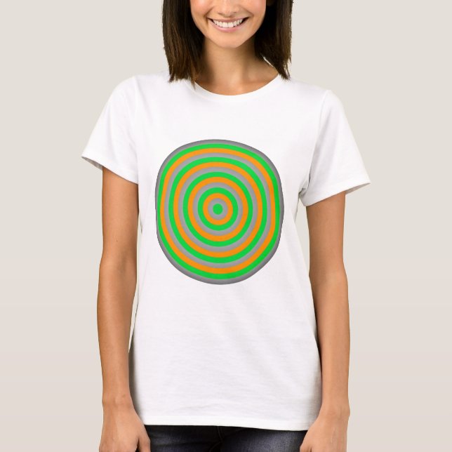 Anpassbare Farbkonzentrische Circle-Design T-Shirt (Vorderseite)