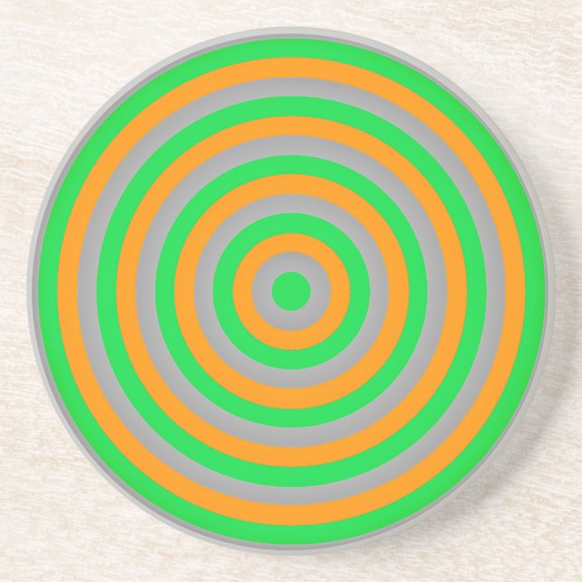 Anpassbare Farbkonzentrische Circle-Design Untersetzer (Vorne)