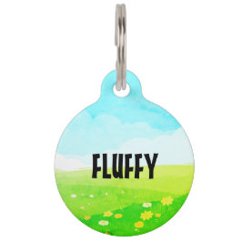 Anpassbare Feldfrühlingszeit Haustiermarke