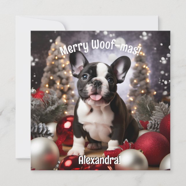 Anpassbare Festliche Frenchie-Harmonie (Vorderseite)
