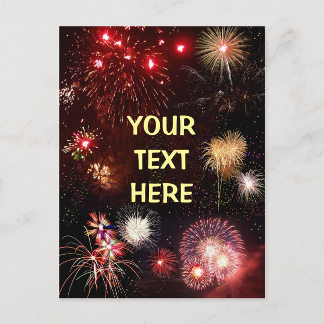 Anpassbare Fireworks Postkarte (Vorderseite)