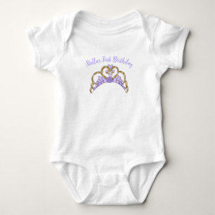 Anpassbare First Birthday Tiara Baby Strampler