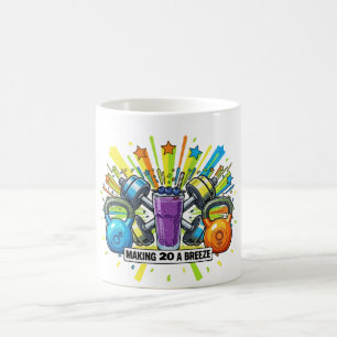 Anpassbare Fitness-Smoothie-Feier Kaffeetasse
