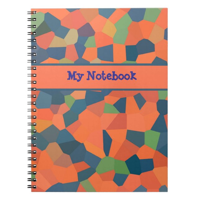 Anpassbare Flammen-, Navy-, Green Spiral-Notebook Notizblock (Vorderseite)