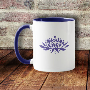 Anpassbare Flammende Lotusblume Tasse