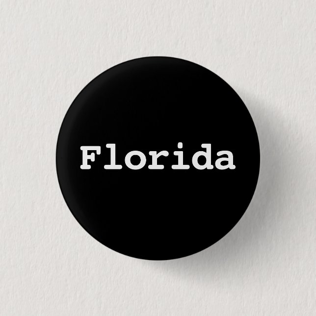 Anpassbare Florida-Typografie Button (Vorderseite)