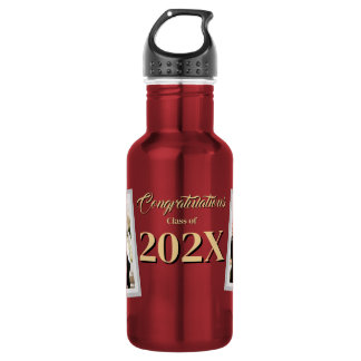 Anpassbare Foto-Abschlussklasse 202X-Abschluss Edelstahlflasche
