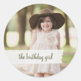 Anpassbare Foto-Aufkleber Runder Aufkleber