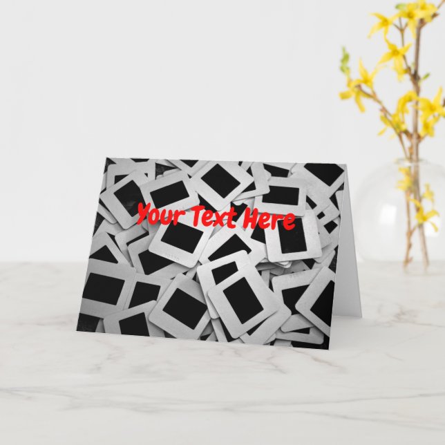 Anpassbare Foto-Folien Karte (Gelbe Blume)