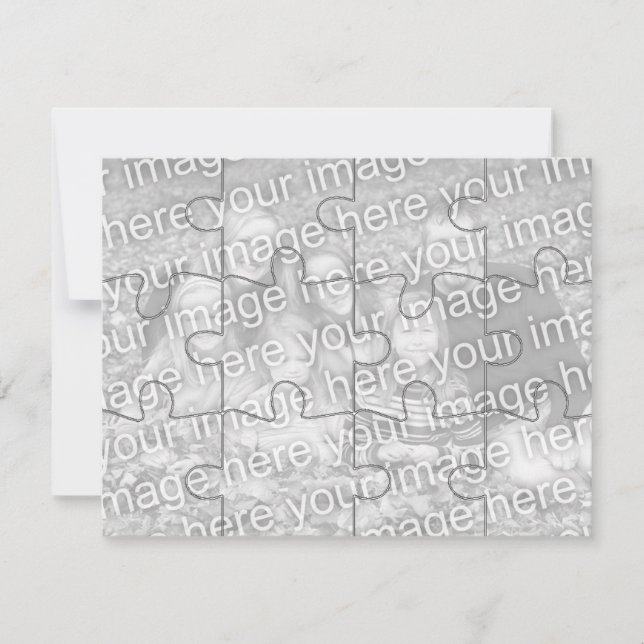 Anpassbare Foto "Mock" Puzzle Card-12 Stücke (Vorderseite)