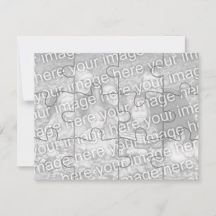 Anpassbare Foto "Mock" Puzzle Card-12 Stücke