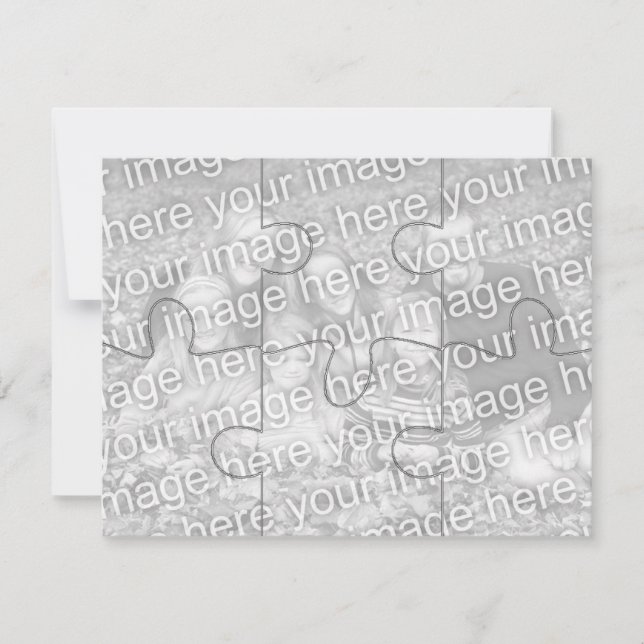 Anpassbare Foto "Mock" Puzzle Card-6 Stücke (Vorderseite)