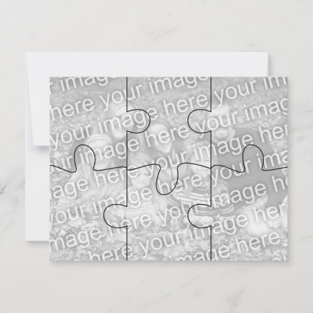 Anpassbare Foto "Mock" Puzzle Card-6 Stücke (Vorderseite)