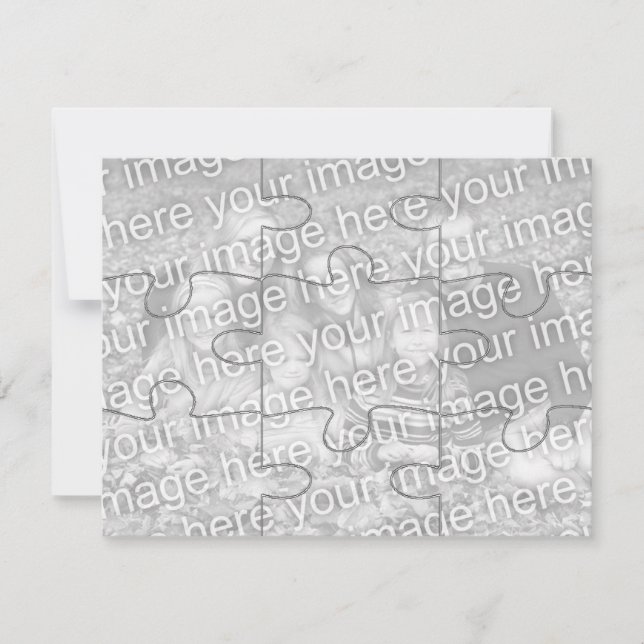Anpassbare Foto "Mock" Puzzle Card-9 Stücke (Vorderseite)