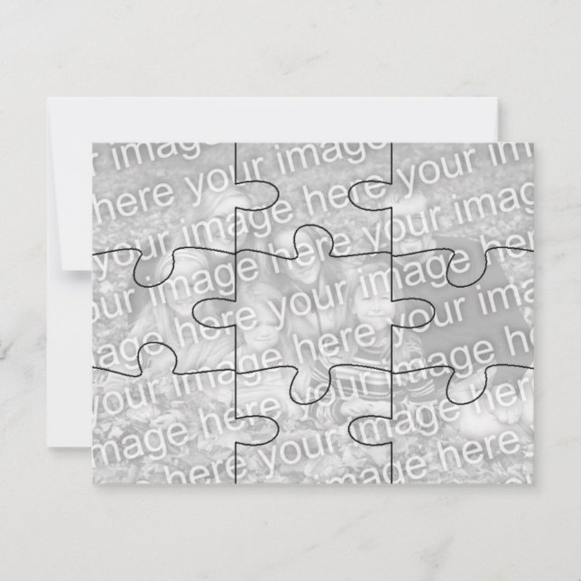 Anpassbare Foto "Mock" Puzzle Card-9 Stücke (Vorderseite)