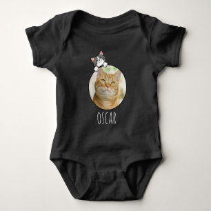 Anpassbare Foto+Name Baby Strampler