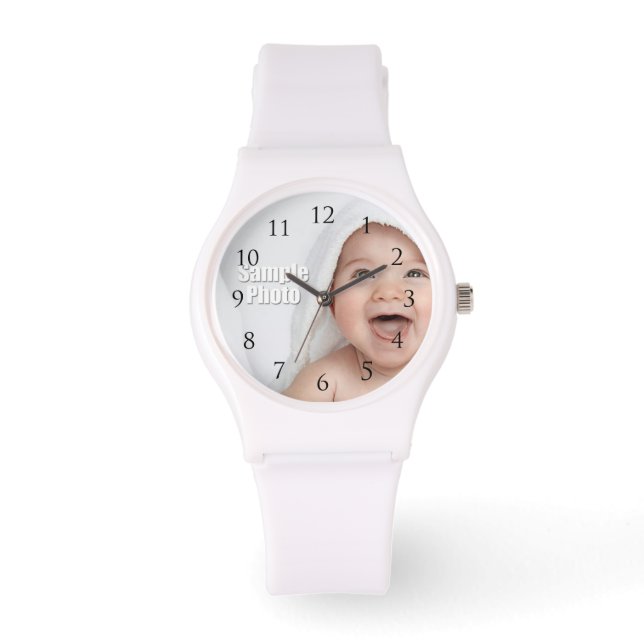 Anpassbare Foto-Uhr Armbanduhr (Vorderseite)