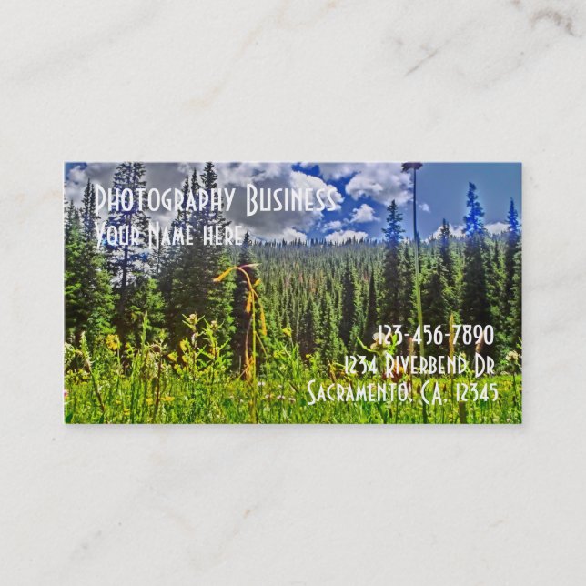 Anpassbare Fotografiekarten Visitenkarte (Vorderseite)