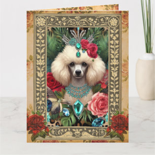 Anpassbare Fotokarte - Weißer Pudel Karte