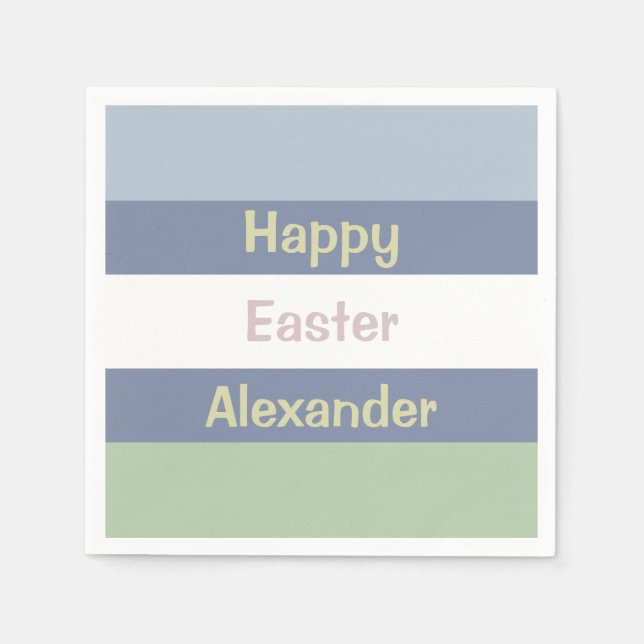 Anpassbare Frohe Ostern  Serviette (Vorderseite)