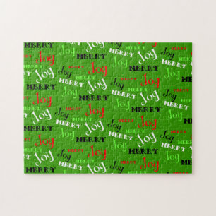 Anpassbare Frohe Weihnachten Puzzle