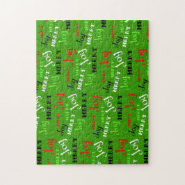 Anpassbare Frohe Weihnachten Puzzle