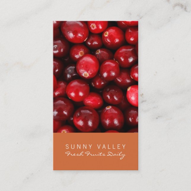 Anpassbare Fruchtschließung Einzelhandelsverkauf Visitenkarte (Vorderseite)