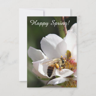 Anpassbare "Frühling"-Karte mit Bienenfoto Dankeskarte