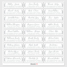 Anpassbare Gästeschriften für Hochzeiten Aufkleber