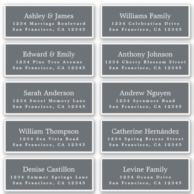 Anpassbare Gästeschriften für Hochzeiten Aufkleber (Vorderseite)