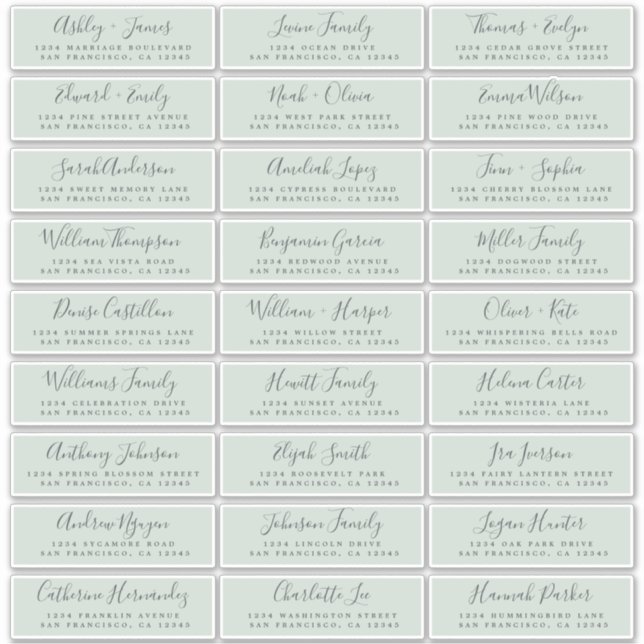 Anpassbare Gästeschriften für Hochzeiten Aufkleber (Vorderseite)