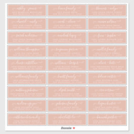 Anpassbare Gästeschriften für Hochzeiten Aufkleber