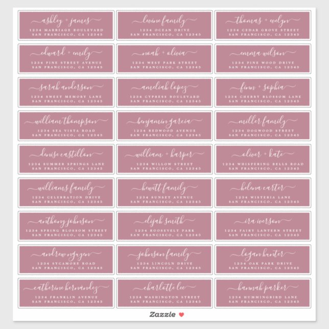 Anpassbare Gästeschriften für Hochzeiten Aufkleber (Blatt)