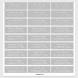 Anpassbare Gästeschriften für Hochzeiten Aufkleber