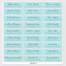 Anpassbare Gästeschriften für Hochzeiten Aufkleber