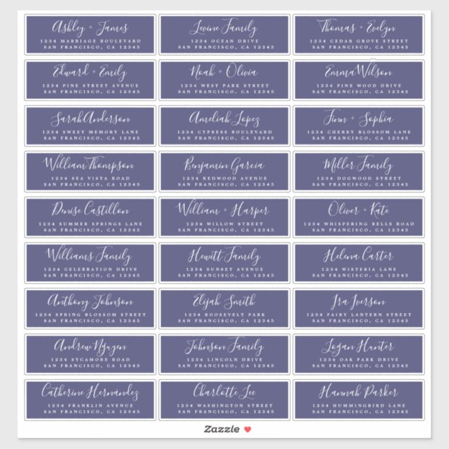 Anpassbare Gästeschriften für Hochzeiten Aufkleber (Blatt)