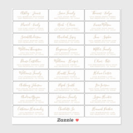 Anpassbare Gästeschriften für Hochzeiten Aufkleber