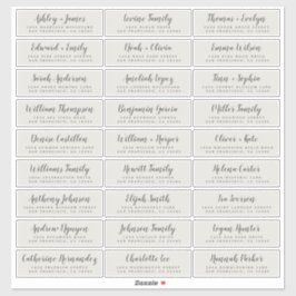 Anpassbare Gästeschriften für Hochzeiten Aufkleber