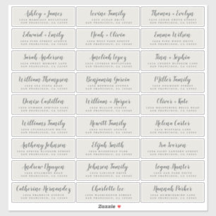 Anpassbare Gästeschriften für Hochzeiten Aufkleber