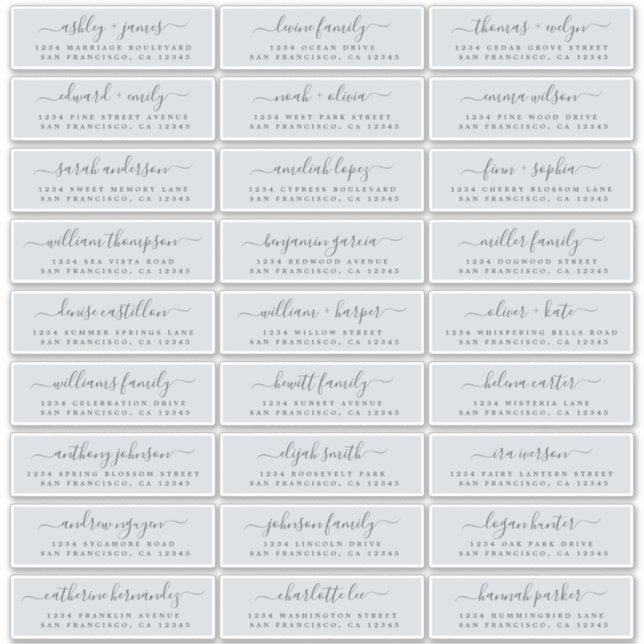 Anpassbare Gästeschriften für Hochzeiten Aufkleber (Vorderseite)