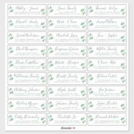 Anpassbare Gästeschriften für Hochzeiten Aufkleber
