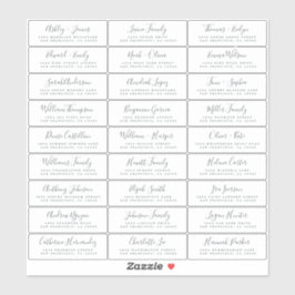Anpassbare Gästeschriften für Hochzeiten Aufkleber
