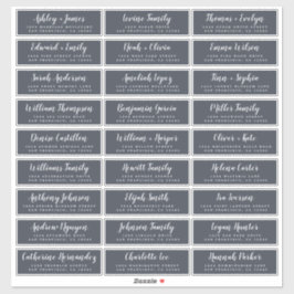 Anpassbare Gästeschriften für Hochzeiten Aufkleber