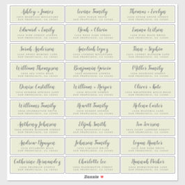 Anpassbare Gästeschriften für Hochzeiten Aufkleber